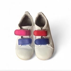Bobux white leather Colorful Velcro straps Kids trainers sneakers size 30